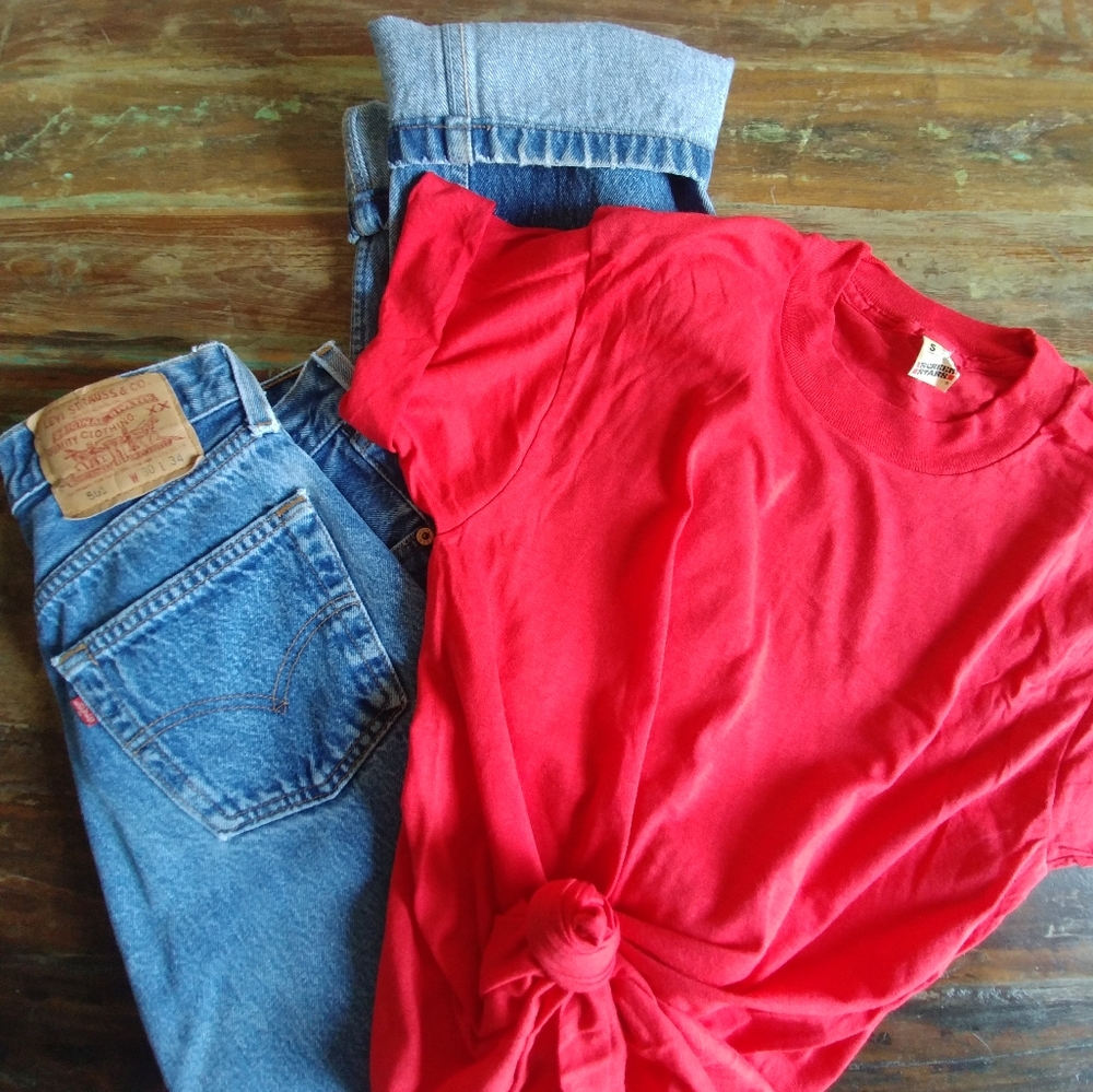 Vintage Levis 501s and Screen Stars vintage tee